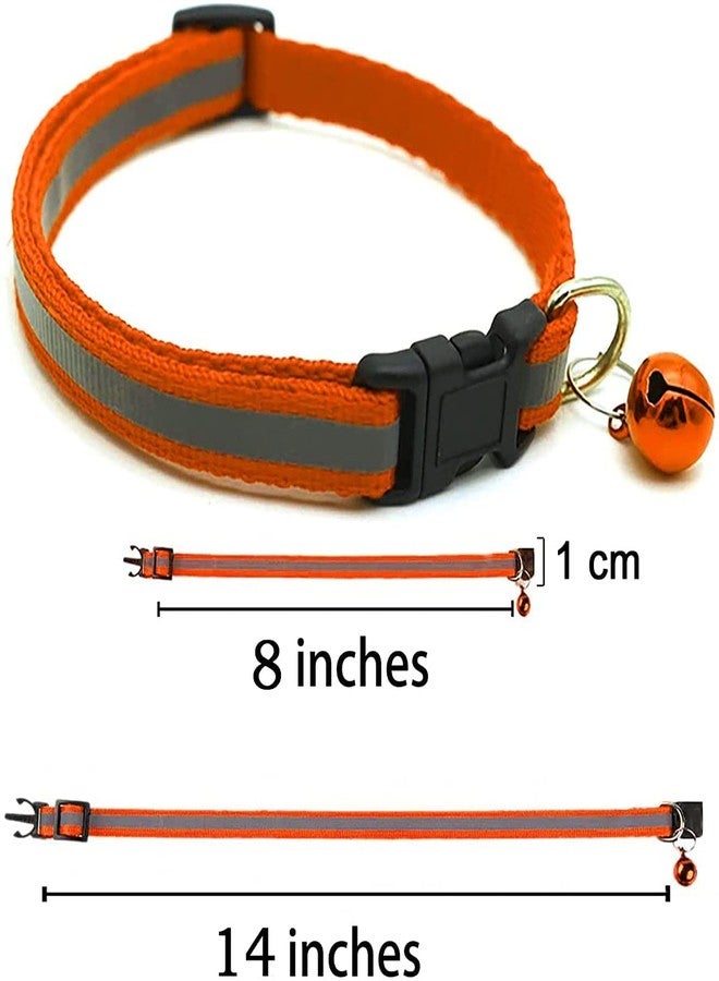 Pups&Pets Cat Collar Belt for Kitten with Bell Solid Colour Nylon Made Adjustable Size Pet Safe Collars for Cats Rabbit (Random Color, Pack of 2) - Image 3